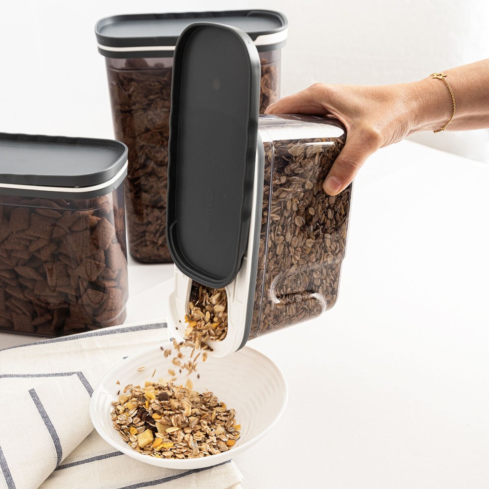 Food Preservation Container Quid City Grey 1,2 L With lid Dispenser (12 Units)