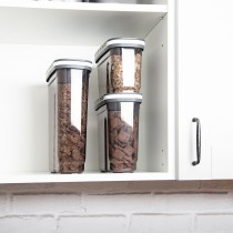 Lebensmittelbehälter Quid City Grau 1,2 L mit Deckel Ausgabegerät (12 Stück)