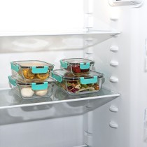 Lunchbox hermetisch Quid Purity rechteckig 630 ml Durchsichtig Glas (12 Stück)