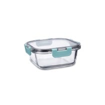 Hermetic Lunch Box Quid Purity Squared 800 ml Transparent Glass (6 Units)