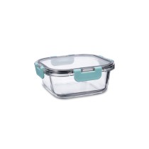 Lunchbox hermetisch Quid Purity karriert 800 ml Durchsichtig Glas (6 Stück)