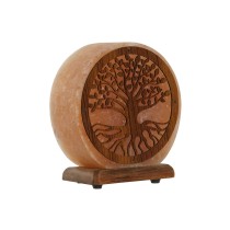 Tischlampe Home ESPRIT Baum Braun Rosa Holz Salz 15 W 220 V 16 x 7 x 18 cm
