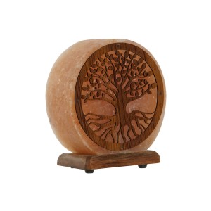 Tischlampe Home ESPRIT Baum Braun Rosa Holz Salz 15 W 220 V 16 x 7 x 18 cm
