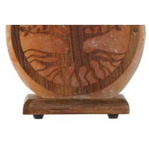 Tischlampe Home ESPRIT Baum Braun Rosa Holz Salz 15 W 220 V 16 x 7 x 18 cm