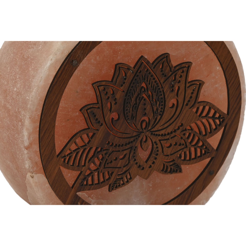 Lampe de bureau Home ESPRIT Marron Rose Bois Sel 15 W 220 V 16 x 7 x 18 cm