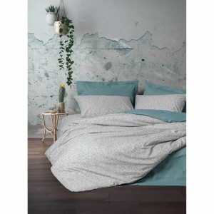 Bettbezug-Set Blau Weiß 220 x 240 cm