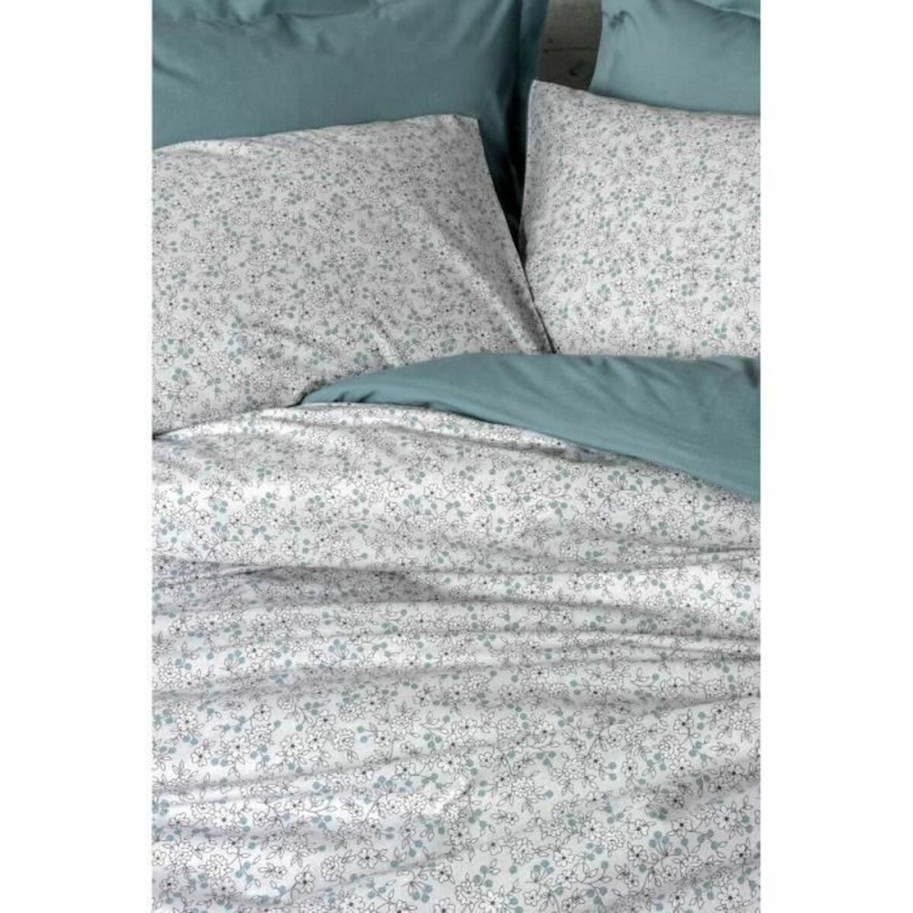 Bettbezug-Set Blau Weiß 220 x 240 cm