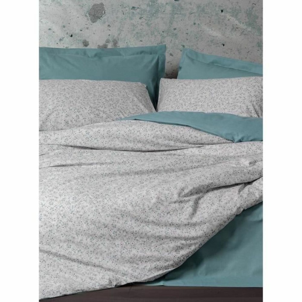 Bettbezug-Set Blau Weiß 220 x 240 cm