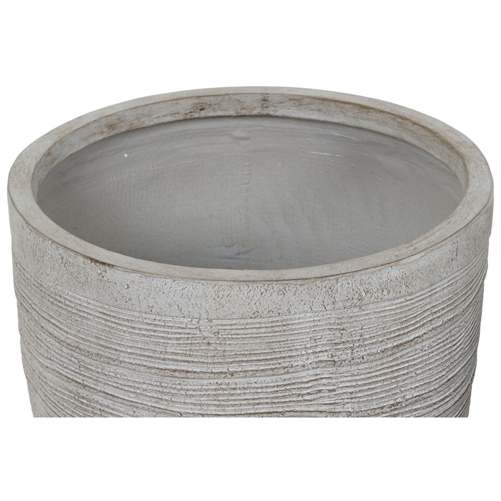 Set of Planters Home ESPRIT Beige Fibreglass Magnesium 45 x 45 x 43 cm (3 Units)
