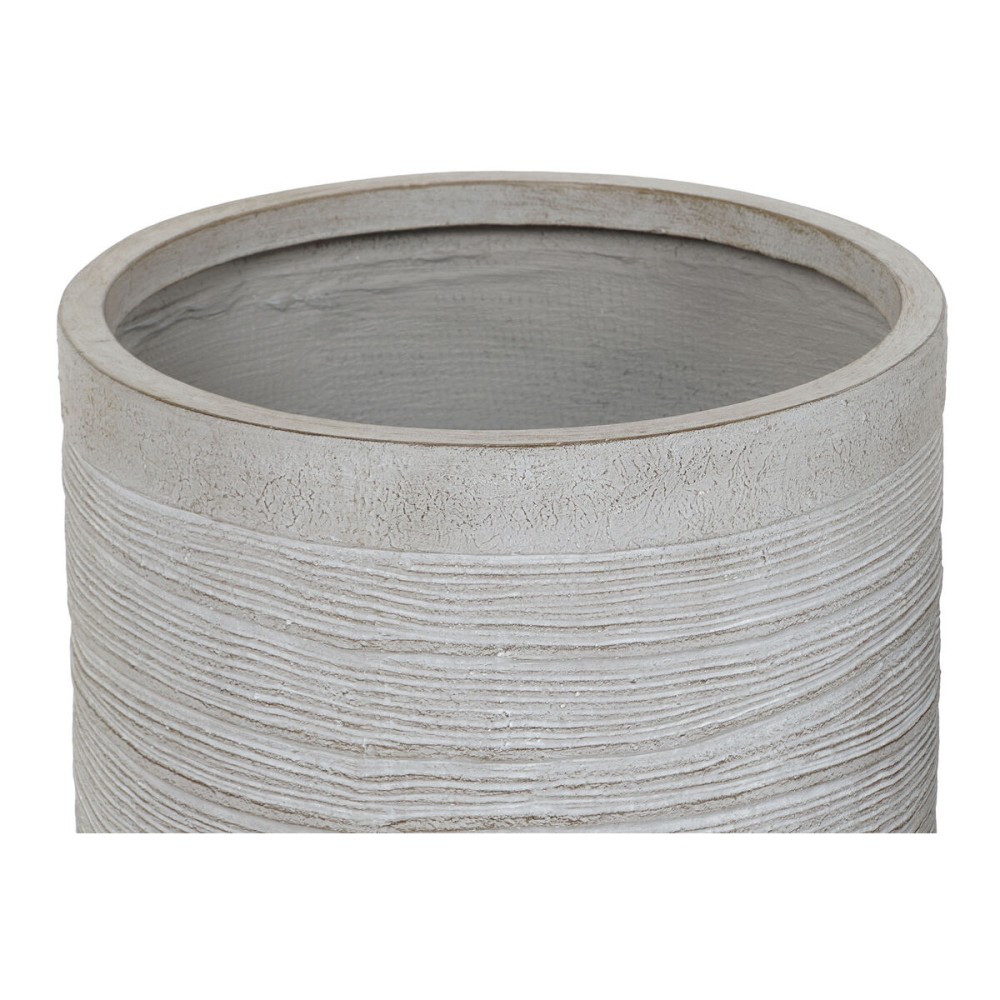 Set of Planters Home ESPRIT Beige Fibreglass Magnesium 44,5 x 44,5 x 44 cm (3 Units)