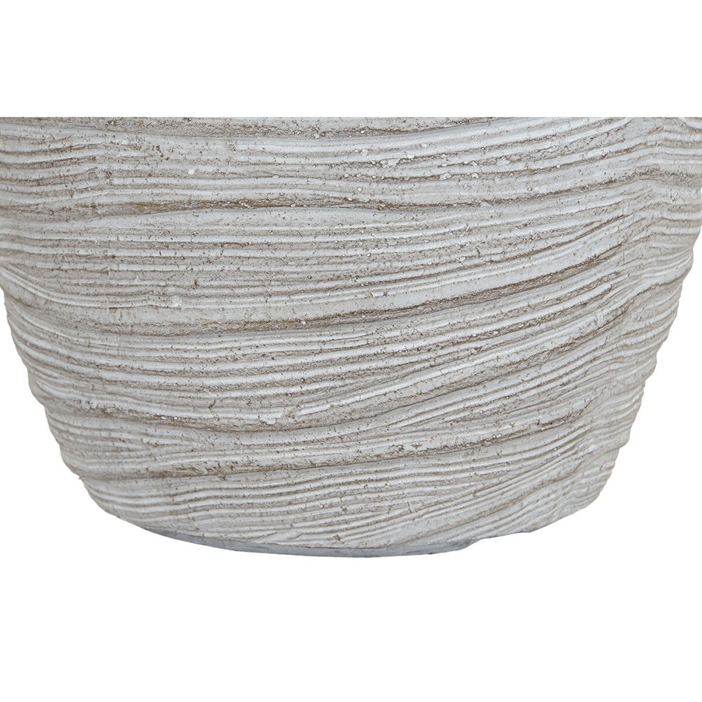 Set of Planters Home ESPRIT Beige Fibreglass Magnesium 45 x 45 x 43 cm (3 Units)