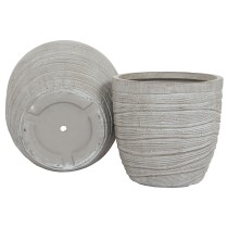 Set of Planters Home ESPRIT Beige Fibreglass Magnesium 45 x 45 x 43 cm (3 Units)