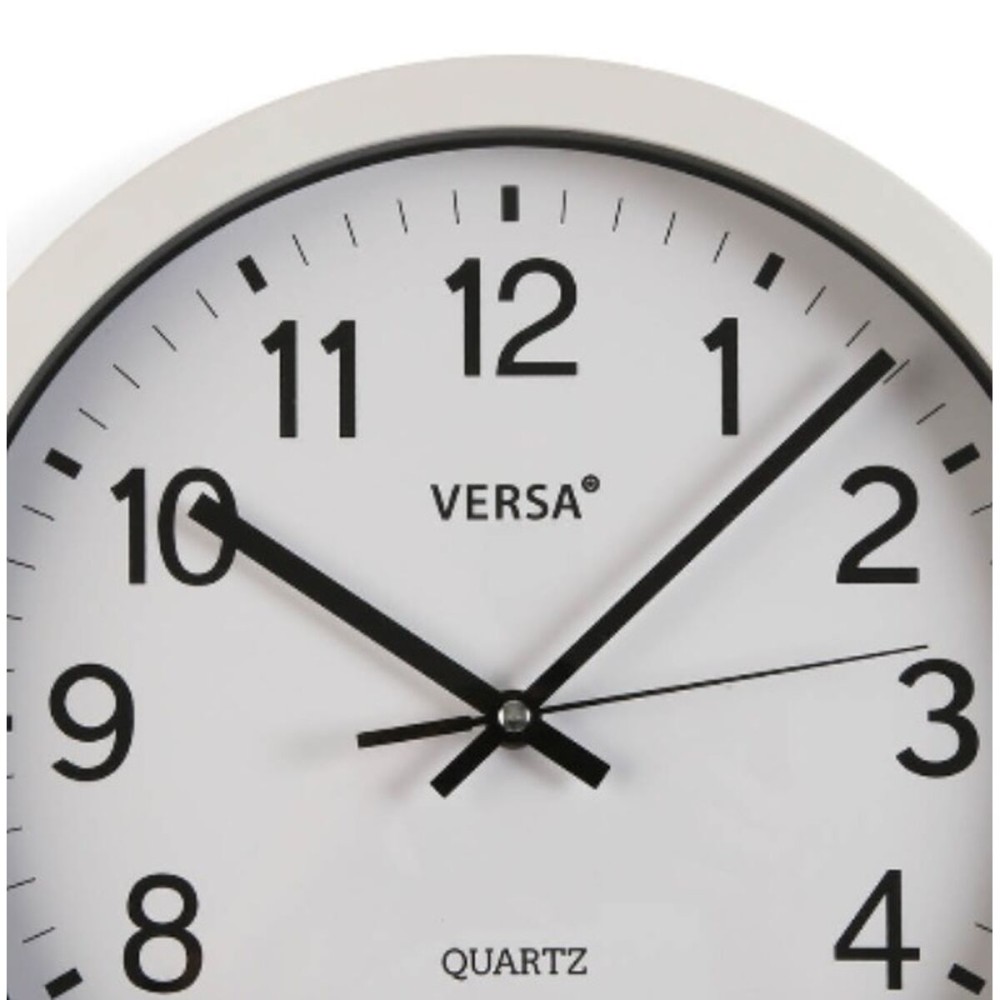 Horloge Murale Versa Blanc Plastique Quartz 4,3 x 30 x 30 cm