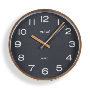 Horloge Murale Versa Gris Plastique Quartz 4,3 x 30 x 30 cm