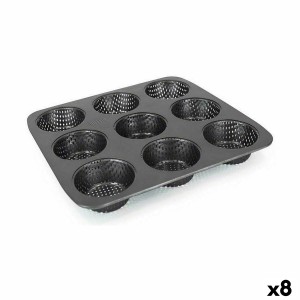 Moule à tartelettes Quttin 32 x 30 x 3,2 cm Perforé 8 Unités