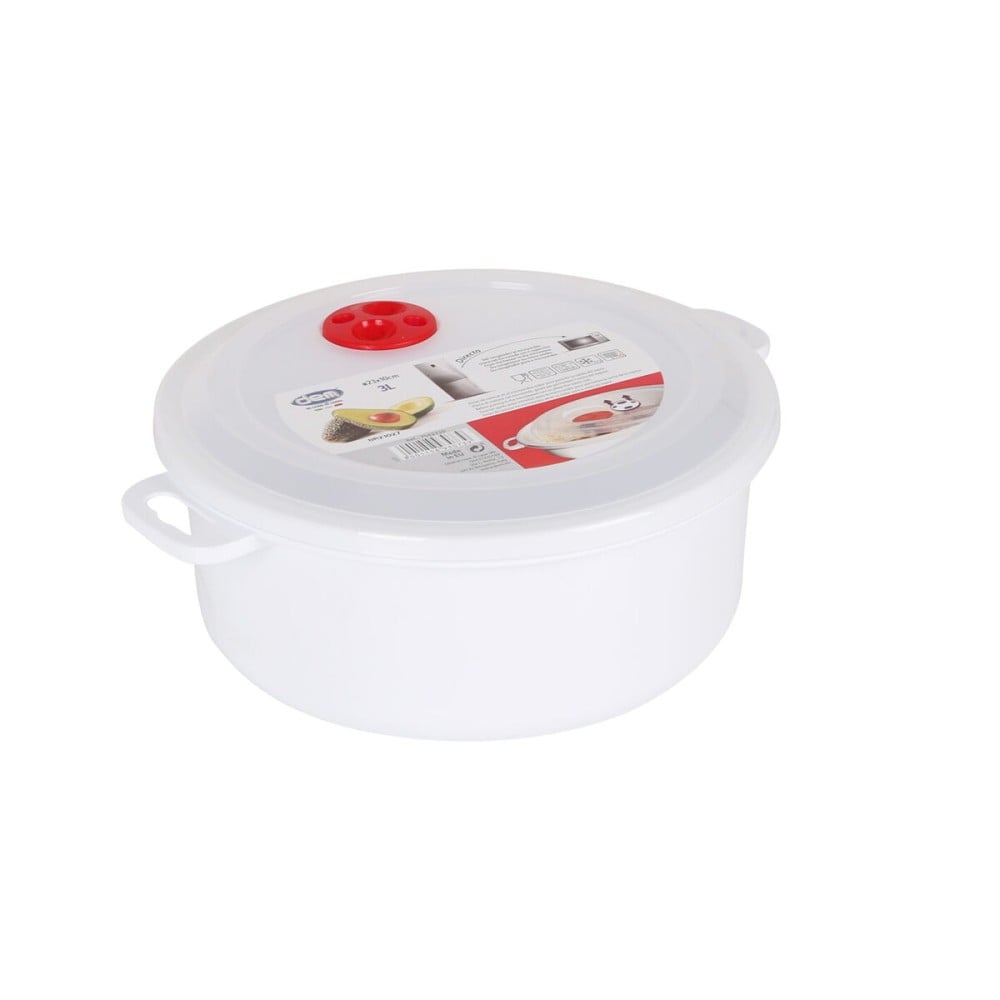 Lunchbox mit Deckel für die Mikrowelle Dem 3 L 28 x 23 x 10 cm (12 Stück)