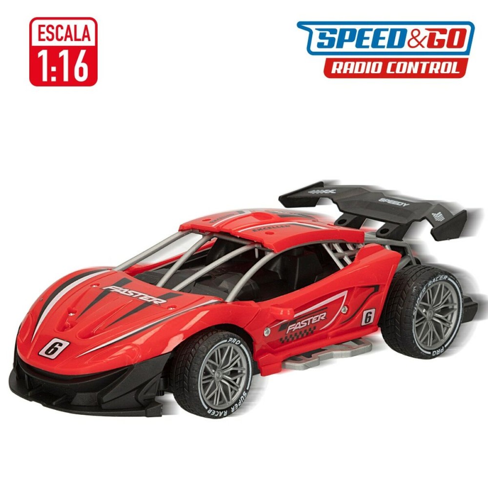 Fahrzeug Fernsteuerung Speed & Go 22 x 7 x 11 cm 1:16 Rot 6 Stück