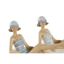 Deko-Figur Home ESPRIT Weiß Himmelsblau Mediterraner 17,5 x 10 x 10,5 cm (2 Stück)