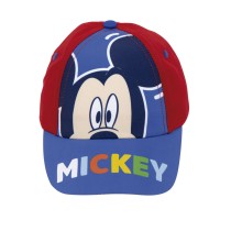 Kinderkappe Mickey Mouse Happy smiles Blau Rot (48-51 cm)