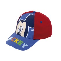 Kinderkappe Mickey Mouse Happy smiles Blau Rot (48-51 cm)