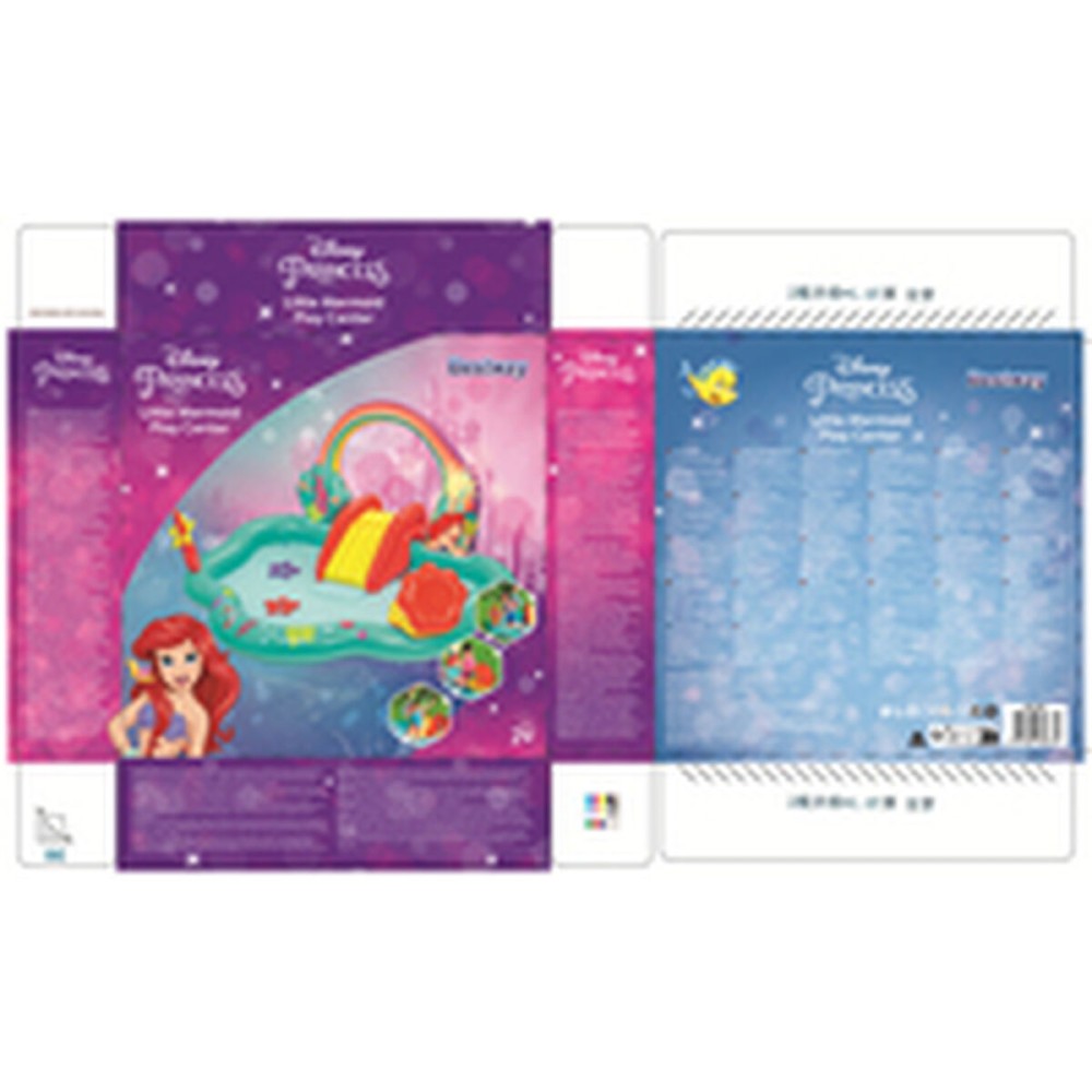Bestway Piscine Gonflable Aire de Jeux Disney Sirenita 221x193x117cm+2 Ans Jardin 91097