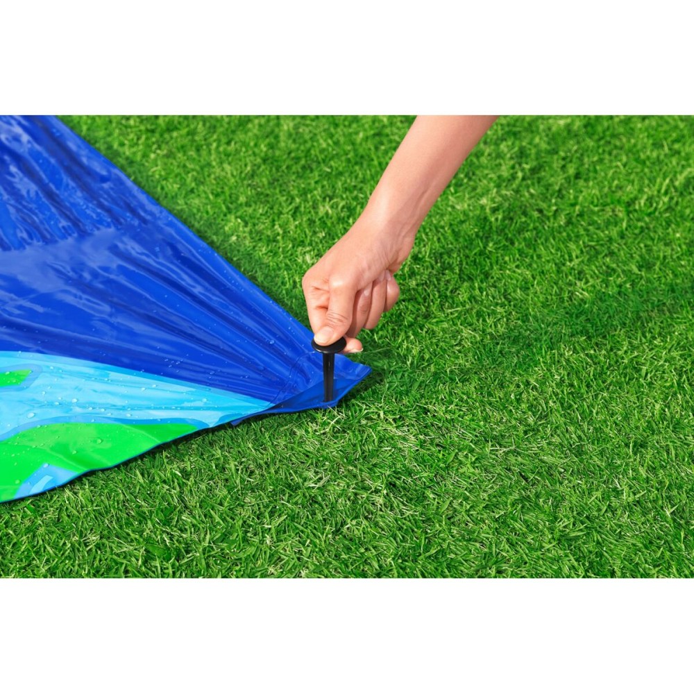 Bestway Piste Glissante avec Rampe de Saut Double 488x138 cm +3 ans Jardin 52364
