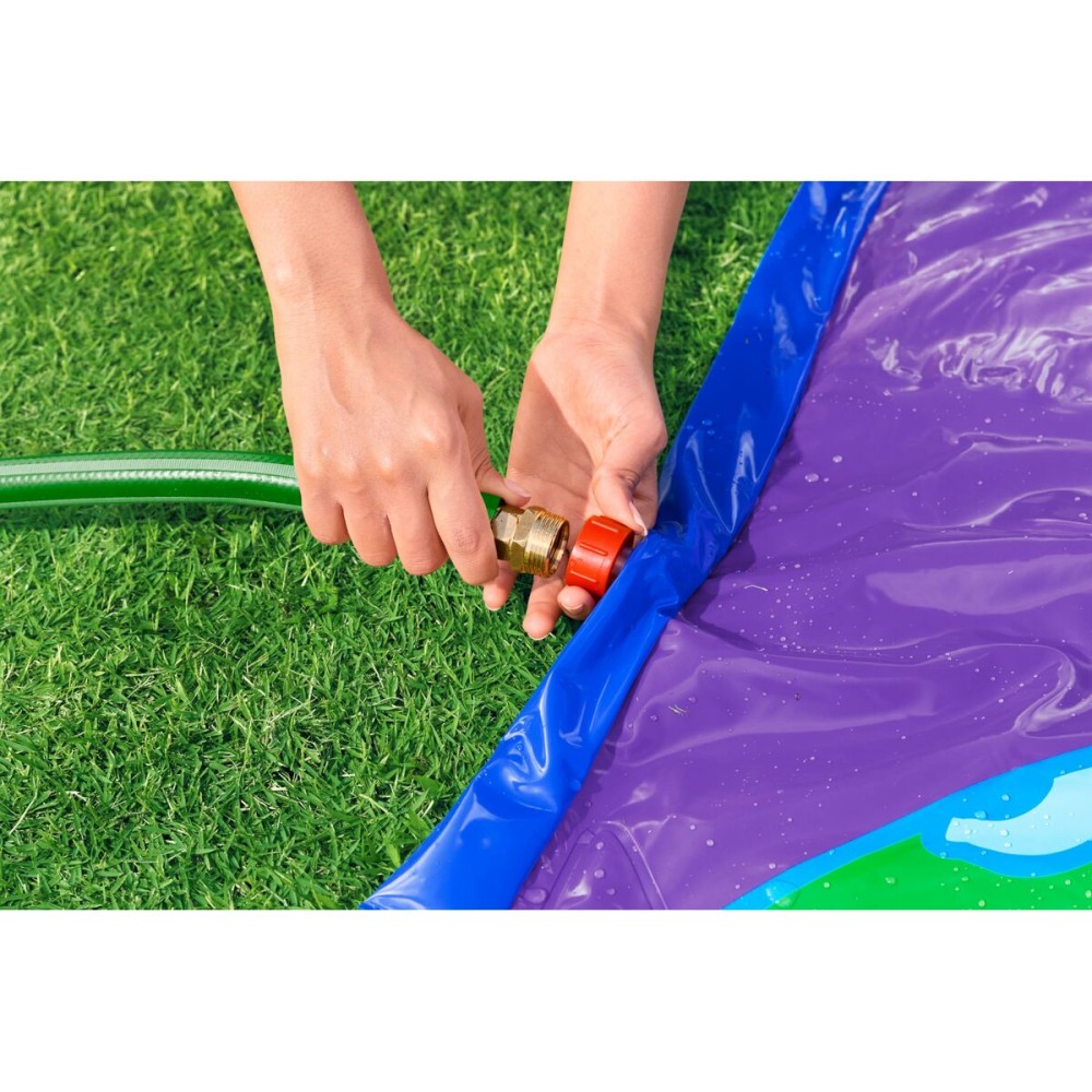 Bestway Piste Glissante avec Rampe de Saut Double 488x138 cm +3 ans Jardin 52364