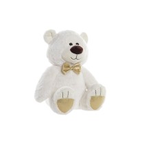 Ours en peluche DKD Home Decor Nœud papillon Blanc Doré Métal Enfant Ours 30 x 40 cm 25 x 25 x 30 cm