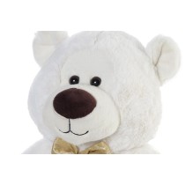 Ours en peluche DKD Home Decor Nœud papillon Blanc Doré Métal Enfant Ours 30 x 40 cm 25 x 25 x 30 cm