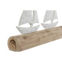 Deko-Figur Home ESPRIT Weiß natürlich Yachten Mediterraner 62 x 8,5 x 25,5 cm