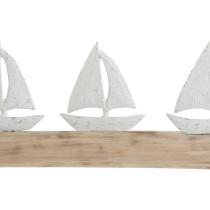 Deko-Figur Home ESPRIT Weiß natürlich Yachten Mediterraner 62 x 8,5 x 25,5 cm