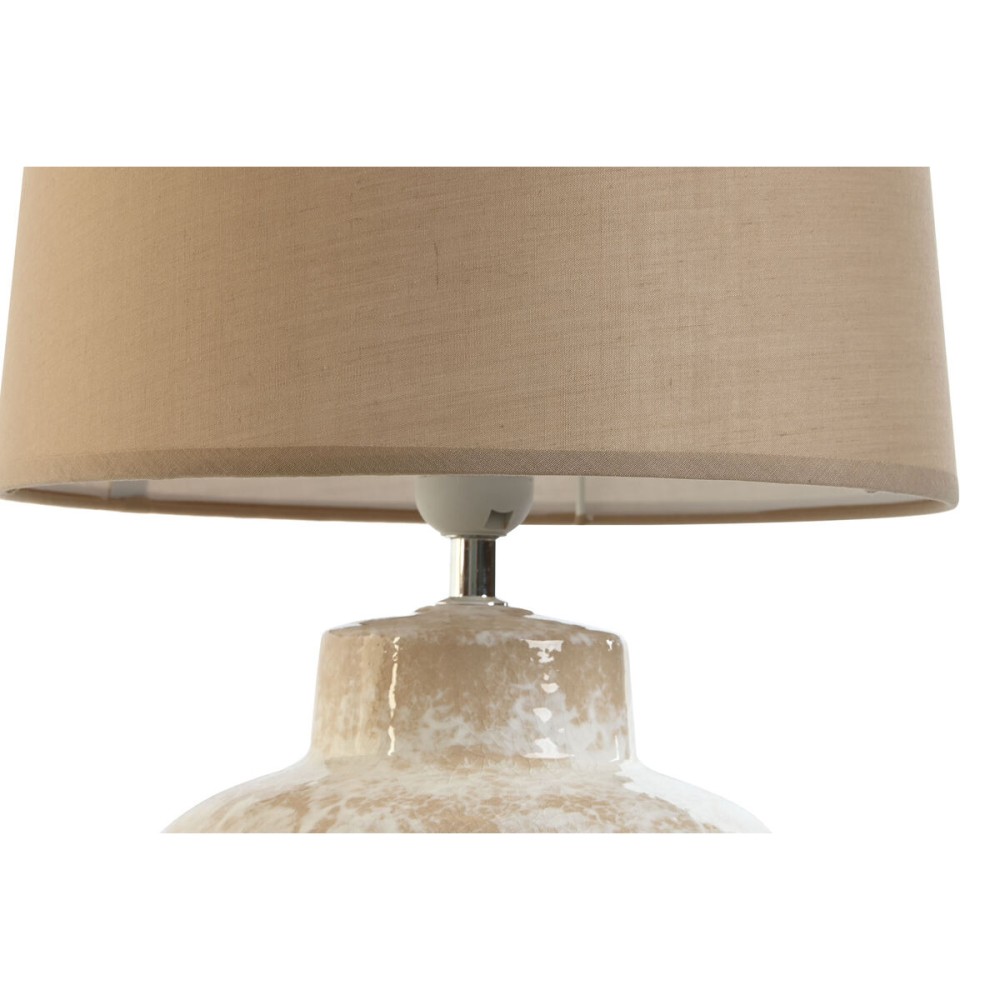 Lampe de bureau Home ESPRIT Marron Beige Grès 50 W 220 V 30 x 30 x 44 cm