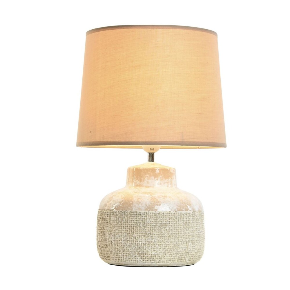 Lampe de bureau Home ESPRIT Marron Beige Grès 50 W 220 V 30 x 30 x 44 cm