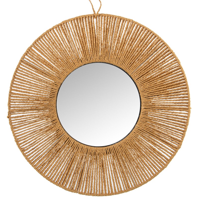 Wall mirror Alexandra House Living Natural Fibre 60 x 1 x 60 cm Circular