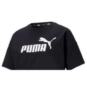 Damen Kurzarm-T-Shirt Puma CROPPED LOGO TEE 586866 01 Schwarz