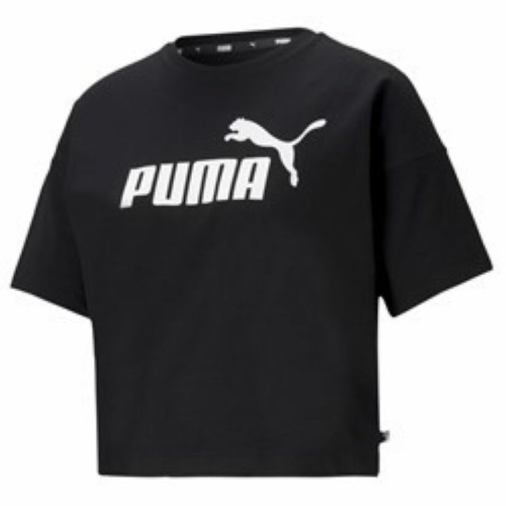 Damen Kurzarm-T-Shirt Puma CROPPED LOGO TEE 586866 01 Schwarz