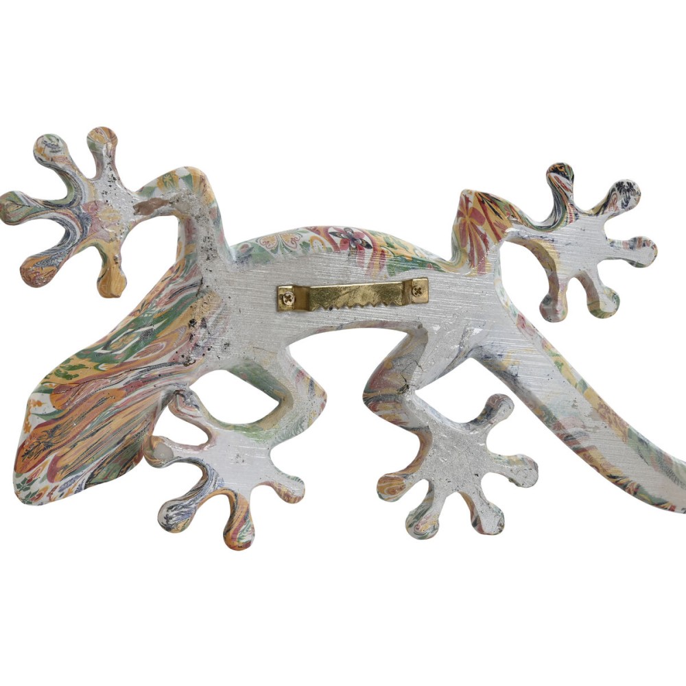 Décoration murale Home ESPRIT Multicouleur Lézard méditerranéen 13 x 5 x 29 cm (2 Unités)