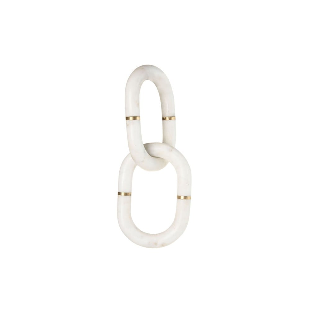 Deko-Figur Home ESPRIT Weiß Gold Kette 13 x 13 x 28 cm