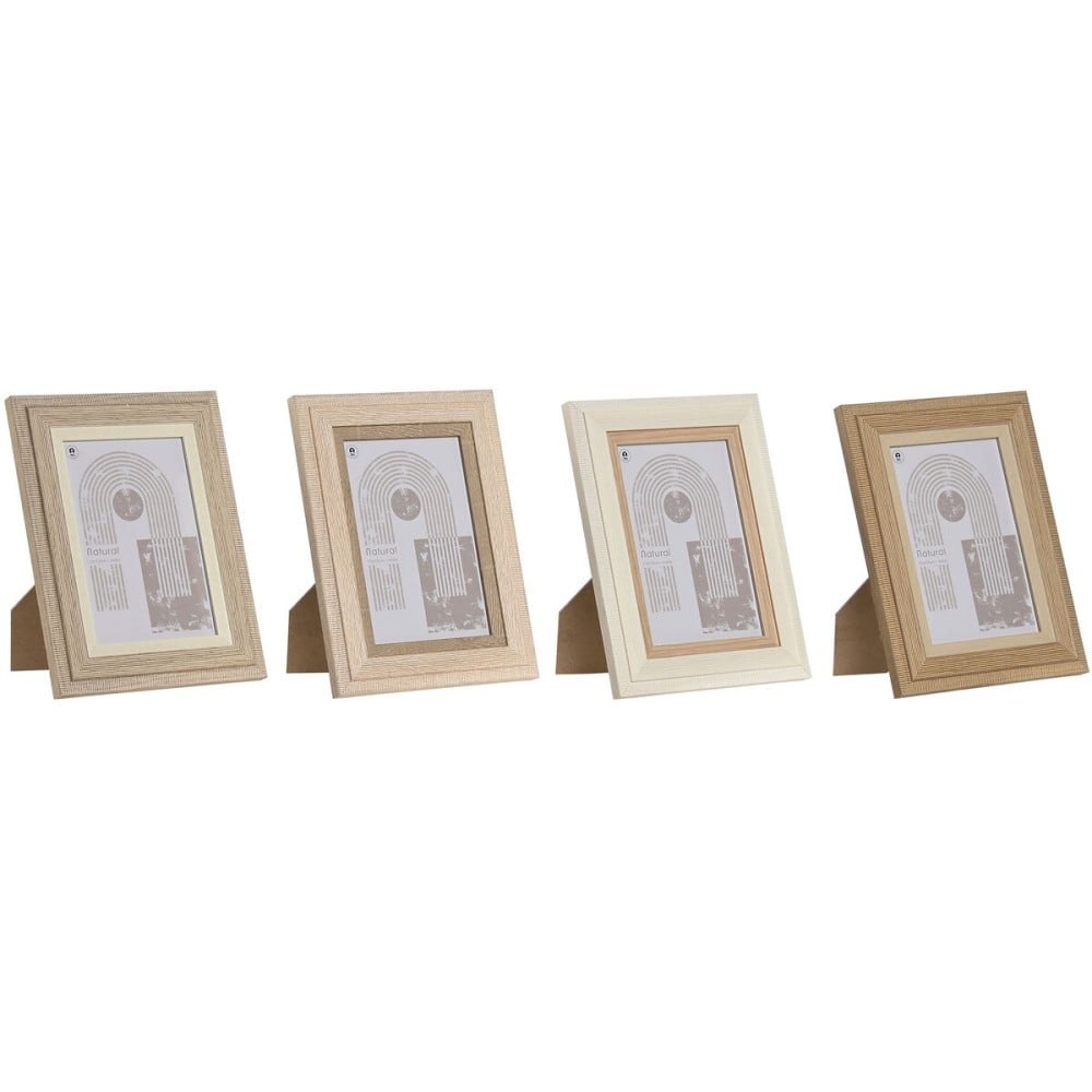 Fotorahmen Home ESPRIT Bunt Kristall Holz MDF Skandinavisch 13 x 2,8 x 18 cm (4 Stück)