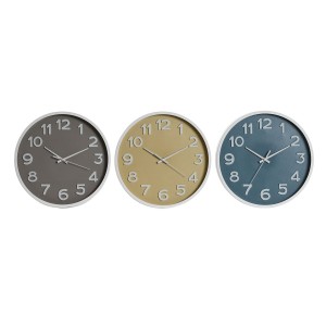 Wanduhr Home ESPRIT Blau Weiß Rosa Senf PVC 30 x 4 x 30 cm (3 Stück)