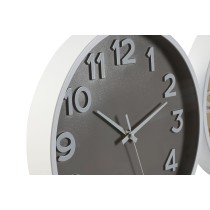 Horloge Murale Home ESPRIT Bleu Blanc Rose Moutarde PVC 30 x 4 x 30 cm (3 Unités)