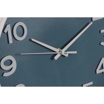 Horloge Murale Home ESPRIT Bleu Blanc Rose Moutarde PVC 30 x 4 x 30 cm (3 Unités)