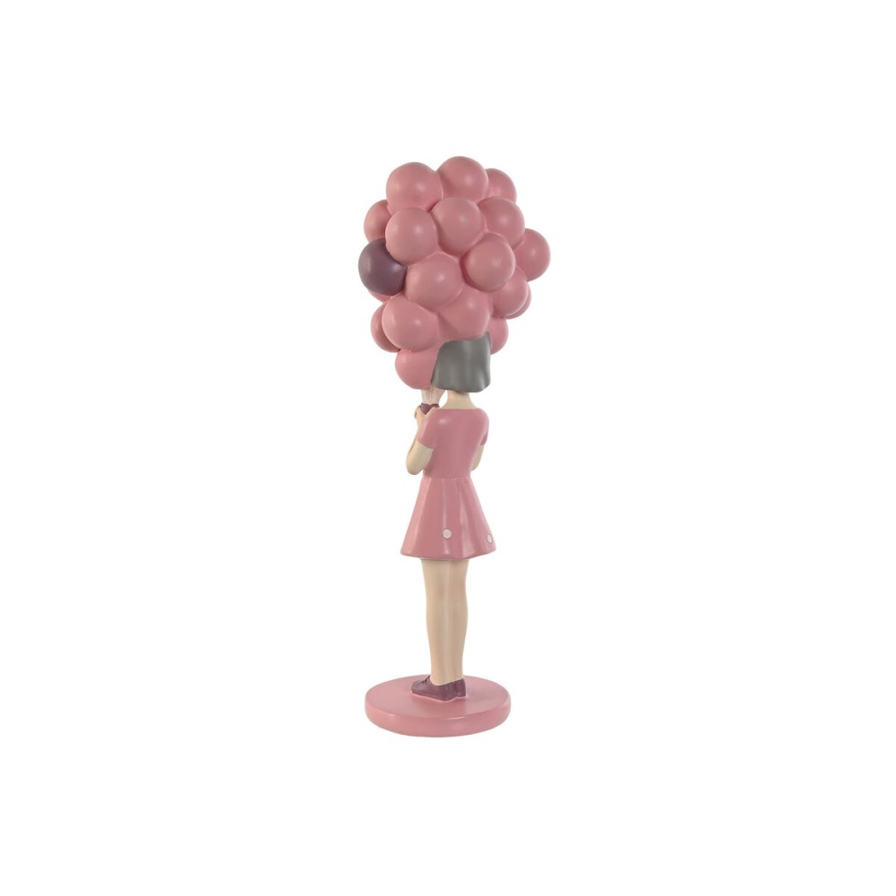 Deko-Figur Home ESPRIT Rosa Violett chica 11 x 11,7 x 32 cm