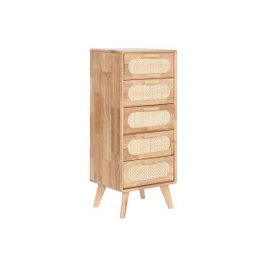 Schubladenschrank Home ESPRIT natürlich Metall Kautschukholz 40 x 30 x 78 cm