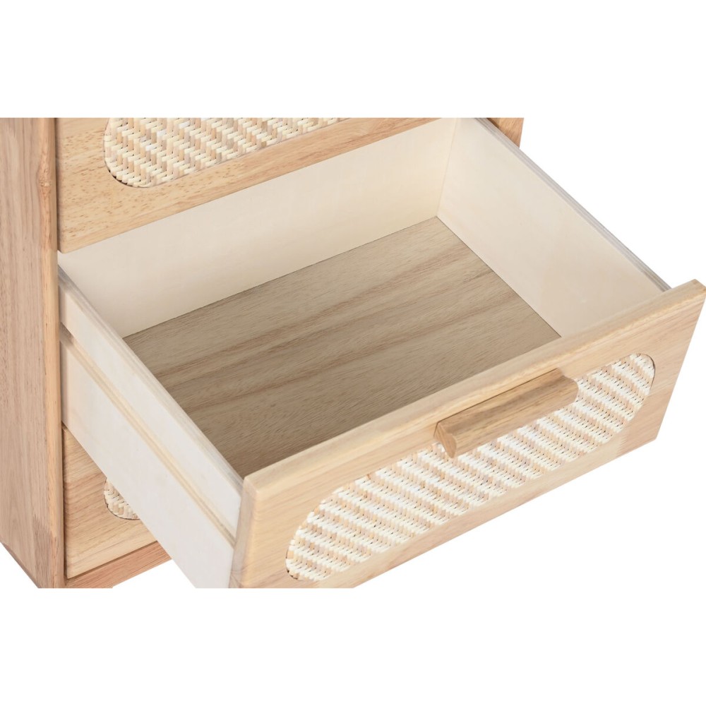 Caisson à Tiroirs Home ESPRIT Naturel Métal Bois d'hévéa 40 x 30 x 63 cm