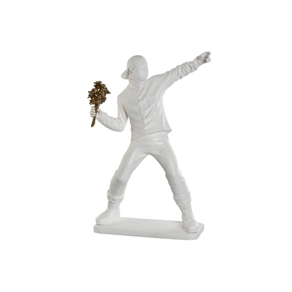 Deko-Figur Home ESPRIT Weiß Gold 41 x 24 x 66 cm