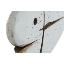 Figurine Décorative Home ESPRIT Blanc Naturel Poisson Finition vieillie (2 Unités)