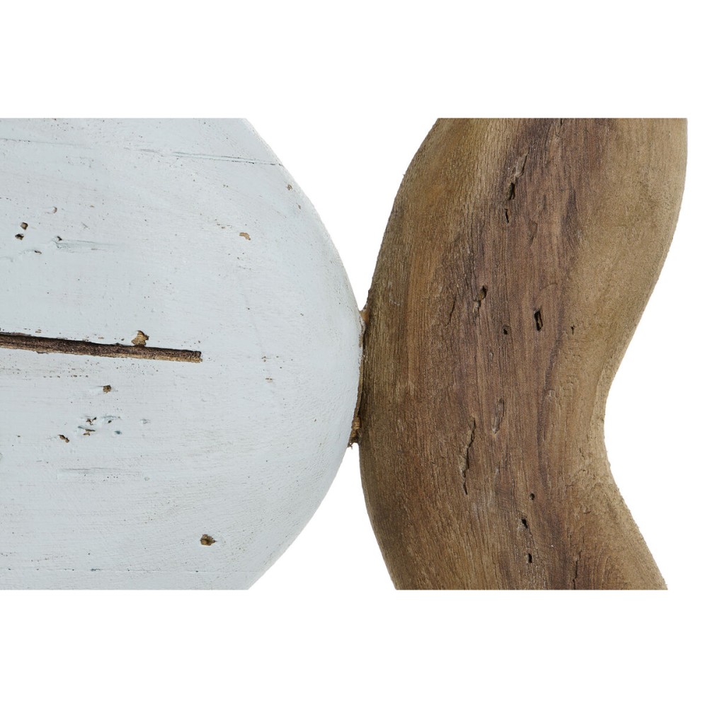 Figurine Décorative Home ESPRIT Blanc Naturel Poisson Finition vieillie (2 Unités)