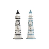 Décoration lumineuse Home ESPRIT Bois Marin Phare 14 x 14 x 40 cm (2 Unités)