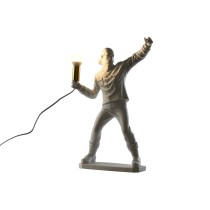 Tischlampe Home ESPRIT Weiß Gold Harz 220 V 32 x 13 x 52 cm